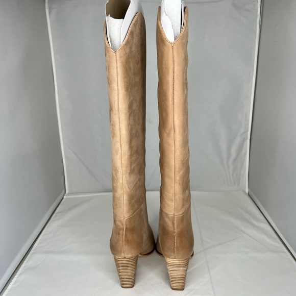 STEVE MADDEN CROFT TAN NUBUCK LEATHER POINTED TOE KNEE-HIGH BOOTS SIZE 6 NEW - Picture 7 of 10